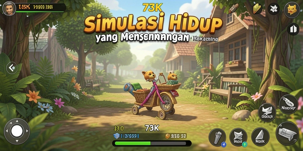 Screenshot gameplay 73K menampilkan pengalaman simulasi yang mendalam.