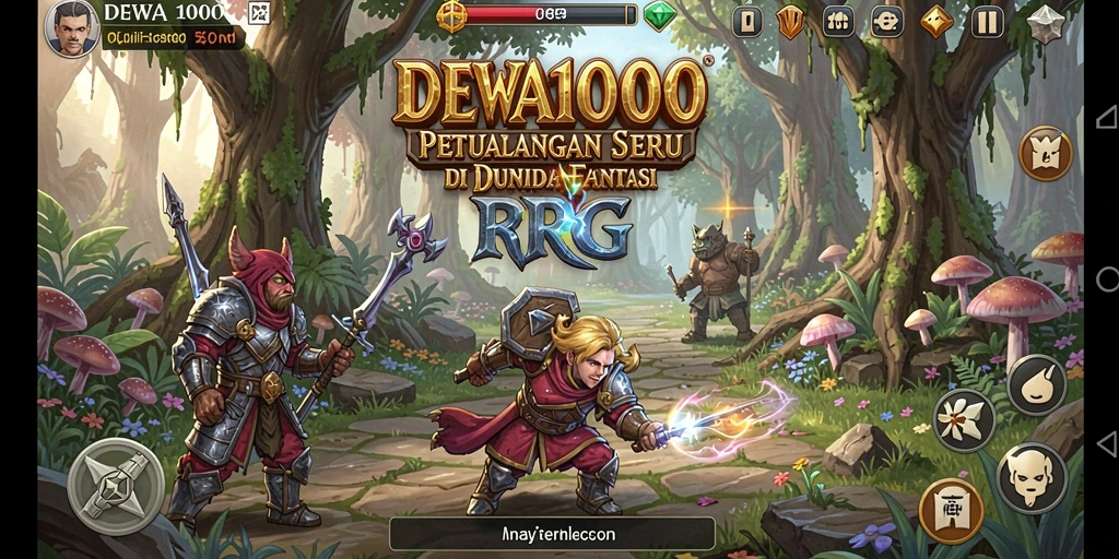 Tampilan gameplay seru DEWA1000 di dunia fantasi.