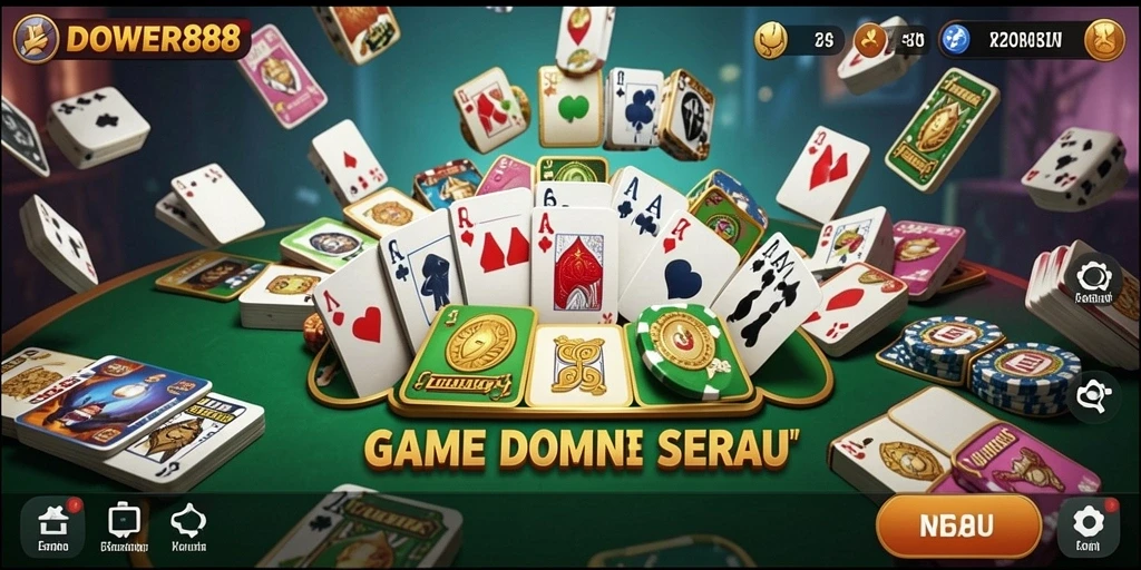Tampilan gameplay seru di DOWER88 dengan berbagai mode Domino.