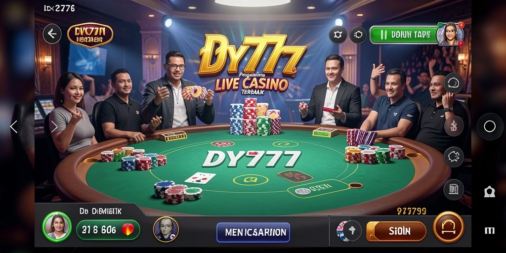 Gambaran gameplay Live Casino yang mendebarkan di DY777.