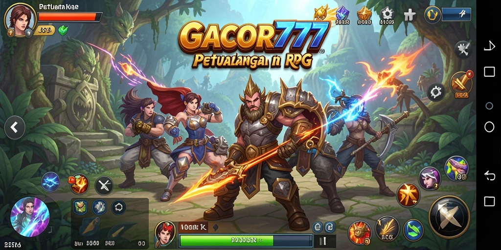 Tampilan gameplay menakjubkan dalam GACOR777 yang penuh petualangan RPG.