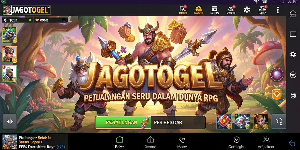 Tampilan dinamis dari gameplay JAGOTOGEL yang menarik.