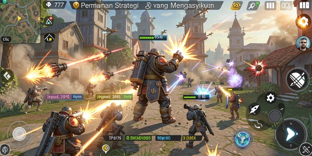 Tampilan gameplay strategi yang mendebarkan di L777.