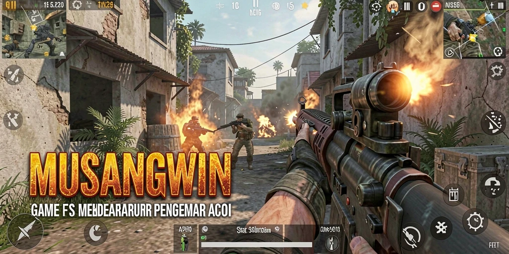 Tangkapan layar dari gameplay mendebarkan di MUSANGWIN.