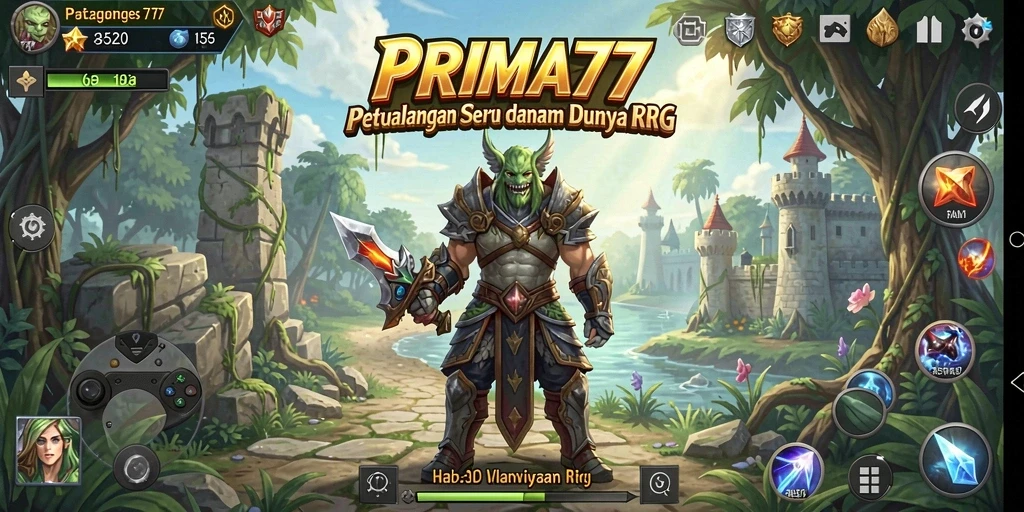 Screenshot gameplay PRIMA77 menampilkan pertarungan epik dan grafis menawan.