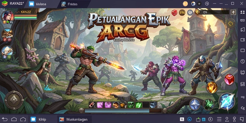 Tampilan gameplay RAYA22 yang mendebarkan dalam dunia ARPG.