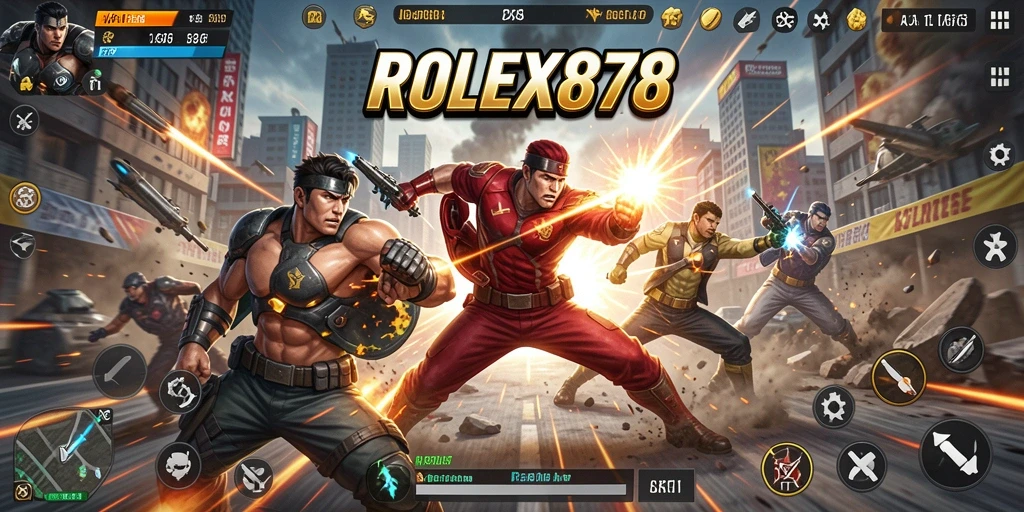 Gameplay mendebarkan ROLEX878 di dalam pertempuran seru.