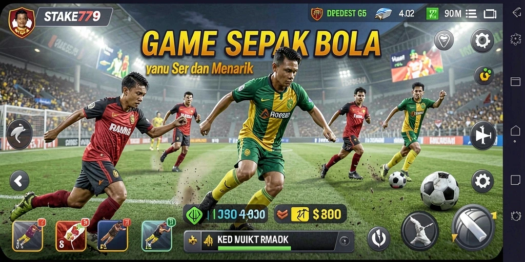 Tampilan gameplay seru STAKE779 dengan aksi sepak bola yang mendebarkan.