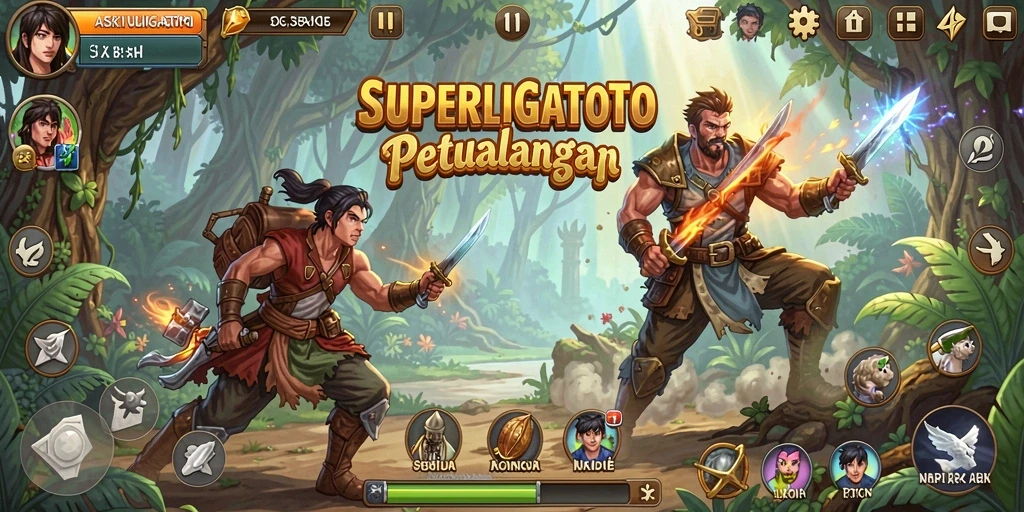 Screenshot gameplay SUPERLIGATOTO menampilkan aksi seru dan grafis menawan.
